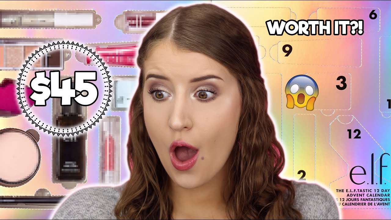 E L F The E L F Tastic 12 Day Beauty Advent Calendar Omg Beauty Advent Calendar Makeup Haul Free Makeup