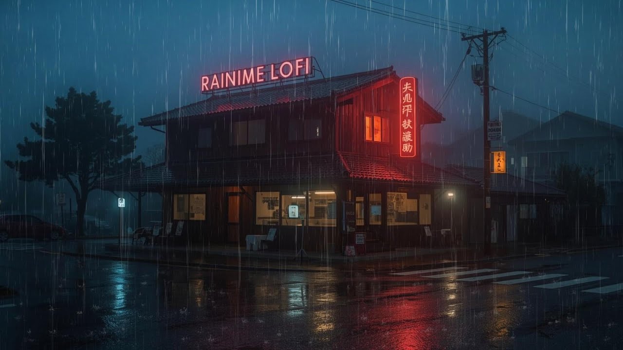 Rainy Anime Lofi Night 🌧️ Chill Beats for Relax, Study & Sleep