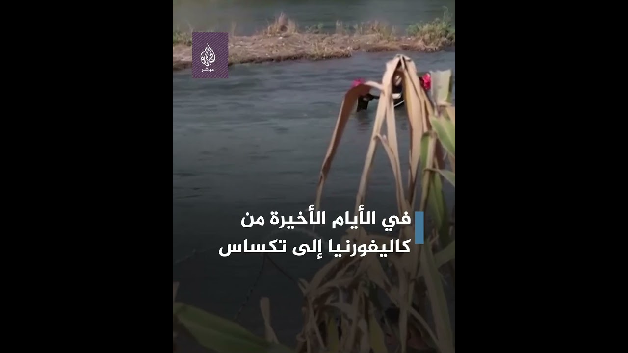 لحظات تحبس الأنفاس.. مهاجرون بينهم أطفال يعبرون نهرا نحو الولايات المتحدة الأمريكية