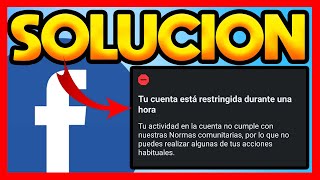 ✅PORQUE MI CUENTA DE FACEBOOK ESTA RESTRINGIDA [SOLUCION]