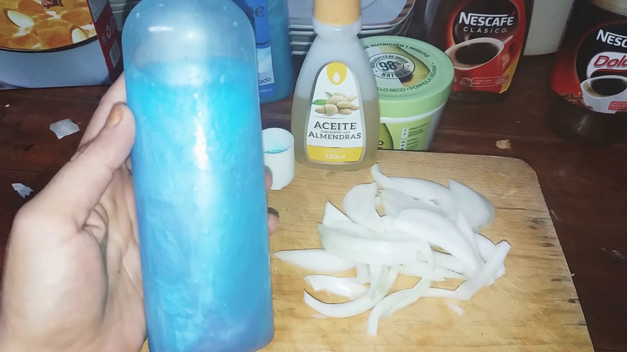 Como hacer shampo de cebolla menjurge crece cabello YouTube