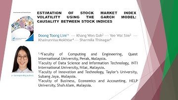 Estimation of stock market index volatility using the GARCH model Causality between stock indices AE