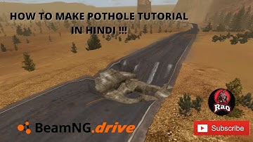 BeamNG.Drive | How to Make Potholes in BeamNGDrive | Tutorial #8 | Hindi 2021