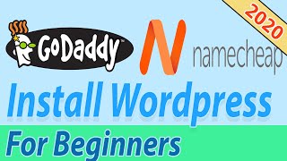 how to install wordpress and create website on godaddy hosting with namecheap domain