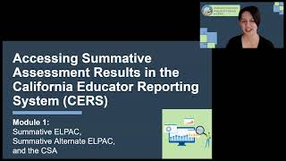 Accessing Summative Assessment Results in CERS: Module 1 - May 2024
