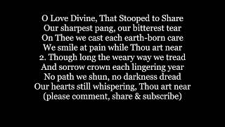 Download Lagu O LOVE DIVINE WHO STOOPED TO SHARE Hymn Lyrics Words text trending sing along song music Download Lagu O LOVE DIVINE WHO STOOPED TO SHARE Hymn Lyrics Words text trending sing along song music