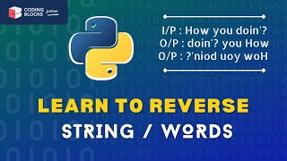 LeetCode 151 | Reverse the string OR Words in a String | Python | CB Junior