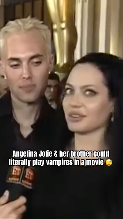 Angelina Jolie & her brother could literally play vampires in a movie 🧛‍♀️😅#angelinajolie #celeb