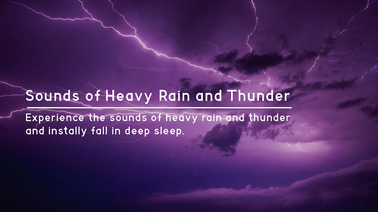 Sounds of Heavy Rain with Thunder for Sleeping and Relaxing - YouTube