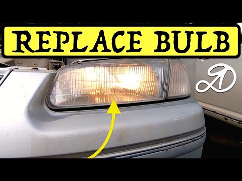 Replacing Bulb In The Headlamp. Toyota Camry Gracia