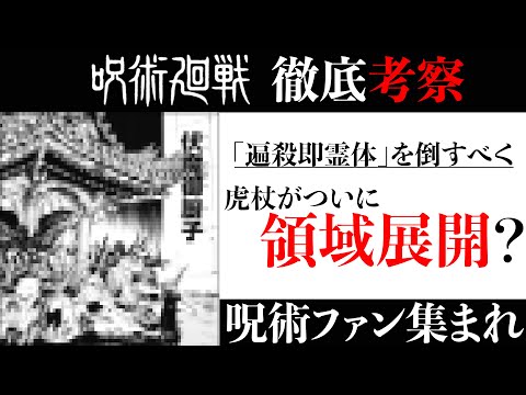 【呪術廻戦】遍殺即霊体を倒すべく虎杖がついに領域展開をする？【徹底考察】