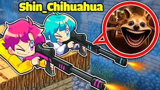 Hiha Hunts the SHIN_CHIHUAHUA Monster in Minecraft!? 😳😱