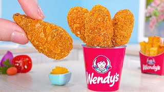 Yummy Miniature Wendy’s Fried Chicken Tutorial | Asmr Fast Food Recipe | Tiny Cakes