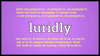 Luridly meaning in Ngawn
