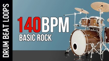Basic ROCK  Drum LOOP 140 BPM - DRUM LOOPS to Play Along and Practice.
