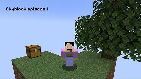 Starting the basics. | Minecraft Skyblock episode 1