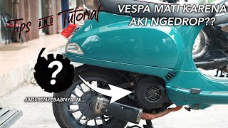 CARA GANTI ACCU VESPA PRIMAVERA |150CC