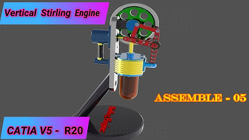 Stirling Engine Design in Catia | Assemble Part -05 | Advanced Assembly | CATIA TUTORIALS