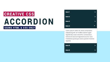 HOW TO CREATE CSS ACCORDION USING HTML ANS CSS ONLY | CREATIVE CSS ACCORDION