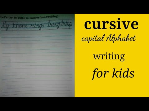 Cursive capital Alphabets writing for kids/cursive writing/capital