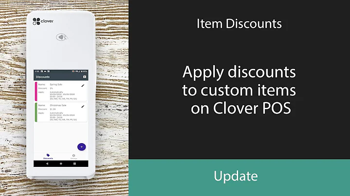 Items Discounts: Apply discounts to custom items on Clover POS