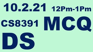 data structure mcq questions with answers | cs8391 mcq | data structure mcq | CHORME TECH