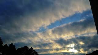 Clouds Moving Through the Setting Sun 10 minute timelapse 