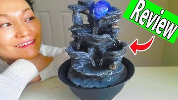 Dyna-Living Tabletop Indoor Water Fountain with Colored LED Light