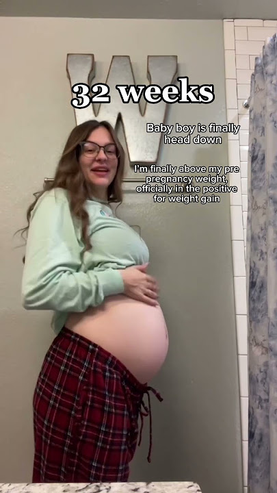 32 week update!! #bumpdate #pregnancy #pregnant #shorts #shortsfeed #motherhood #thirdtrimester