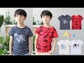 Azio Kids 童裝-上衣 條紋背鰭恐龍棉質短袖T恤(深藍) product youtube thumbnail