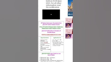 UP Polytechnic JEECUP Admissions 2023|JEECUP Admissions 2023 Online Form| #polytechnic