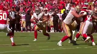 Kyle Juszczyk Pitches the Ball to Matt Breida Profile