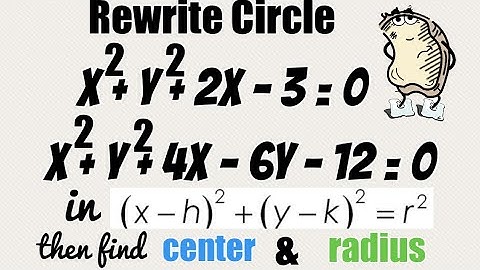 Identifying the center and radius to graph a circle given its equation in general form: basic ￼