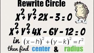 Identifying The Center And Radius To Graph A Circle Given Its Equation In General Form Basic
