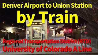 [ USA Train ] Going to Denver Union Station from Denver Airport by Train