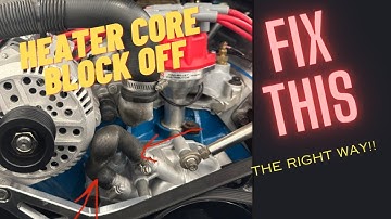 How to block off heater core on Foxbody