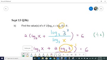 MAT133 (L3) Chapter 2.4.2 Sept13Q3b Solve logarithm
