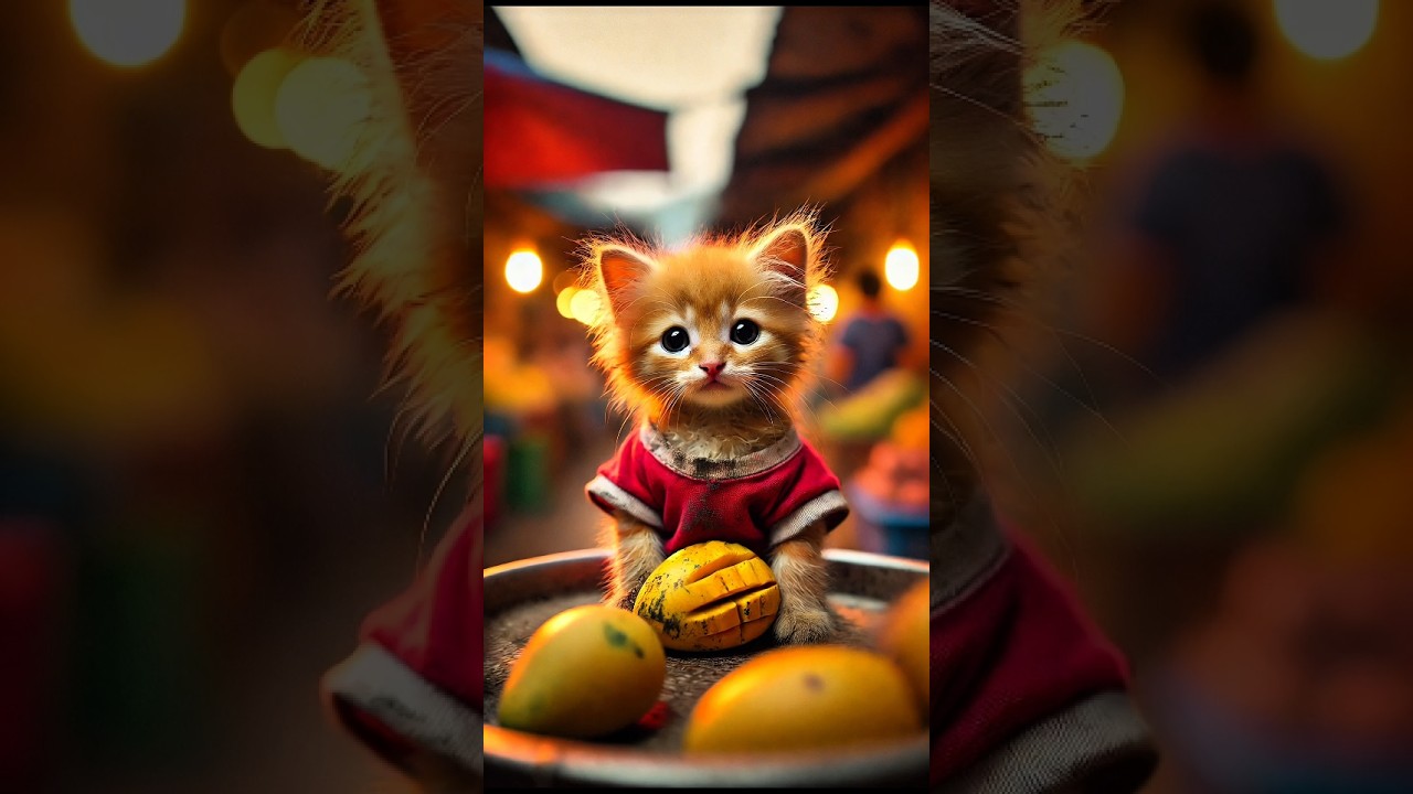 The little kitten is exploited by its friends, getting scolded because of the food it stole.