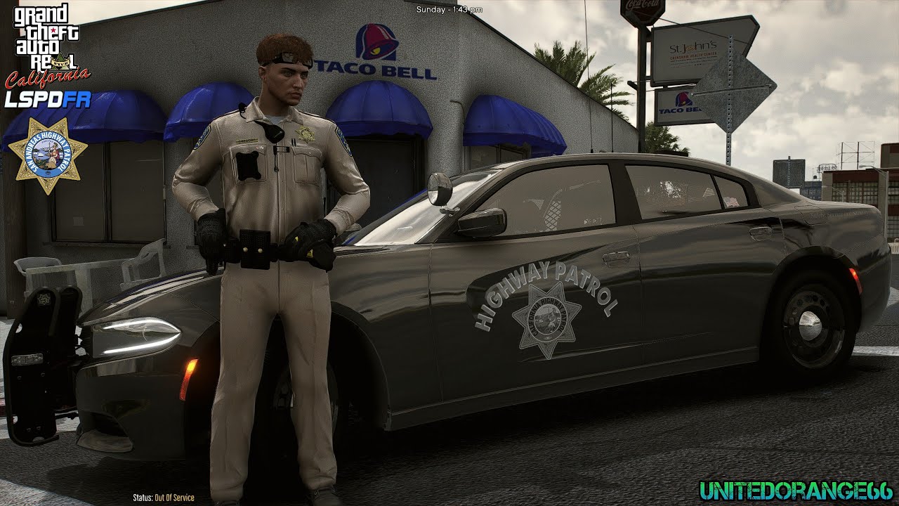 GTA V - LSPDFR 0.4.9🚔 - LA Revo - CHP Highway Patrol - Ghosted Charger - Shots Fired in Factory - 4K