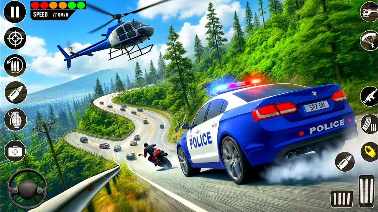 Police car chase simulator 3d - protects Chelsea Islan & supplies store - android gameplay