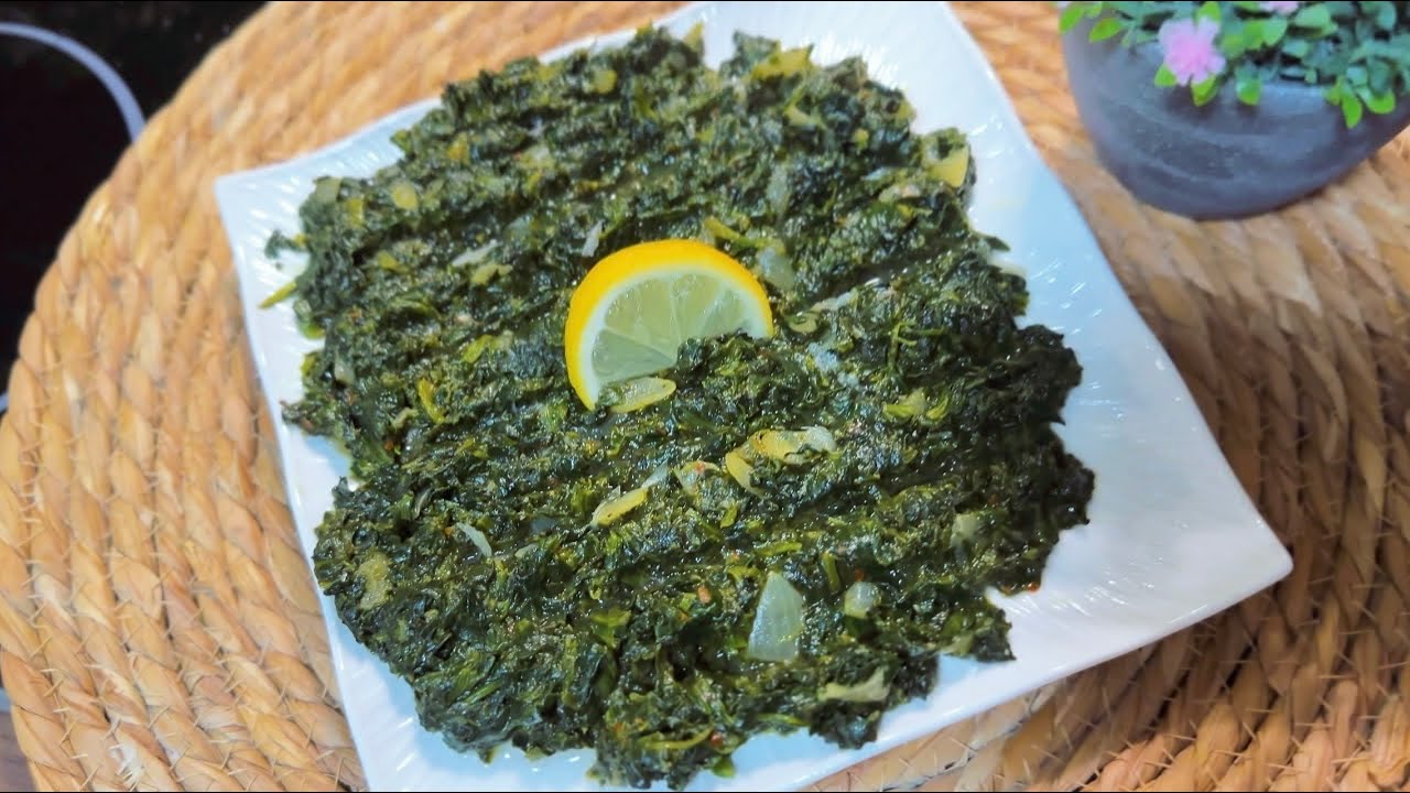 طريقة تحضير السبانخ بالزيت😋🌱Spinach with oil
