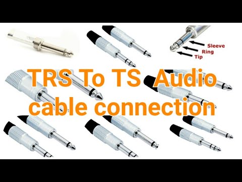 Trs To Ts Audio Cable Connection Diagram Youtube