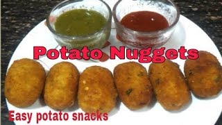 Potato Nuggets l 5 min snacks  l  Easy Potato Snacks l Monsoon Recipe|Lockdown snacks