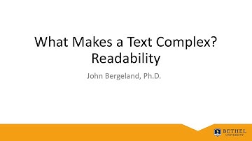 Text Complexity: Readability