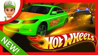 Police chase bandits on Hot Wheels and Blaze and the Monster Machines - 3D Cartoons