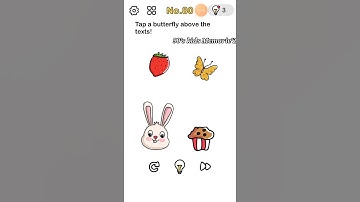 #80 - Brain out level 80 - Tap a butterfly above the texts!