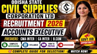 OSCSC Ltd Accounts Executive Syllabus, Notification, How to Prepare|Freshers CMA Inter CA Inter BCOM