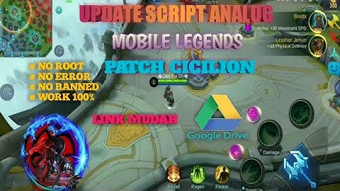 UPDATE!!! SCRIPT ANALOG MOBILE LEGENDS PATCH CICILION