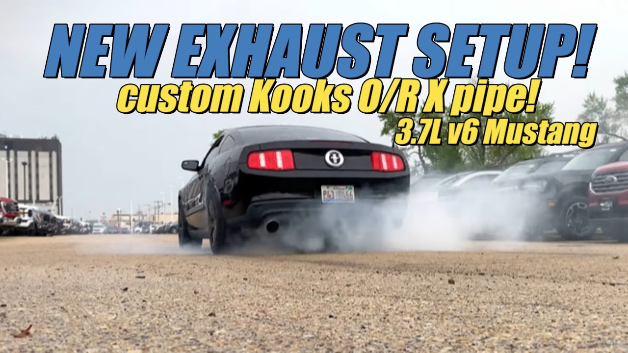 X pipe vs Divorced midpipe - 3.7L V6 Mustang - YouTube