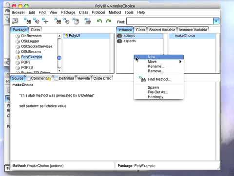 Tutorial: VisualWorks Basic Introduction - Polymorphic Behavior
